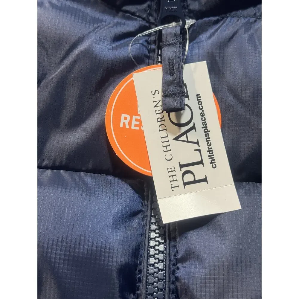 The Children's Place‎ Boys Long Sleeve Puffer Jacket Sz M Blue Brand New